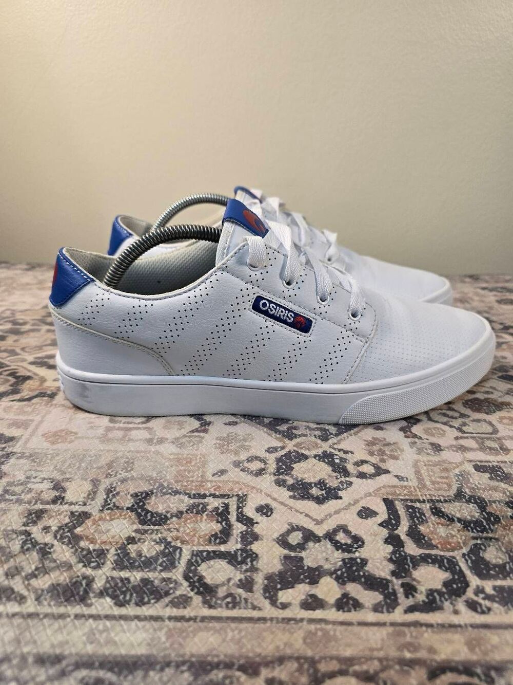 Osiris Bentley VLC Skate Shoes Men's Size 10.5 White Blue